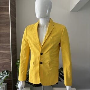 DSQUARED2 Jacket Blazer Yellow Cotton Men's Authentic